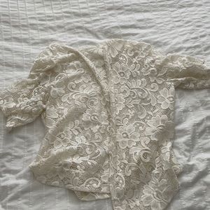 Lace cover up shawl